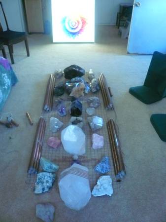 u - Atlantean Crystal Grid and Soul Star in livingroom